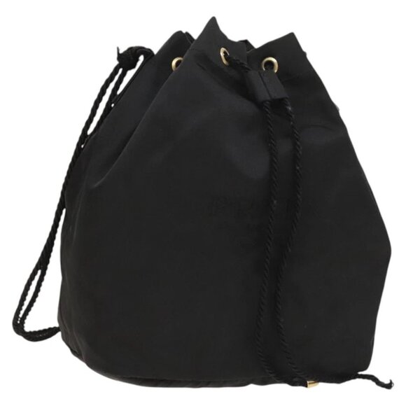PRADA Shoulder Bag Nylon Black Gold Auth yk18197V - Picture 1 of 16